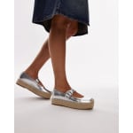 Эспадрильи Topshop Cherry Mary Janes в цвете Серебро - фото