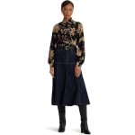 Рубашка LAUREN Ralph Lauren Floral Ruffle-Trim Georgette Shirt, цвет Black/Tan/Multi - фото 3