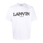 Lanvin футболка с вышитым логотипом, белый - фото