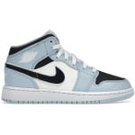 Кроссовки подростковые Nike Air Jordan 1 Mid Ice Blue (2022) - фото