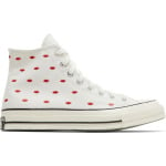 Кроссовки Converse Chuck 70 Embroidered Lips High Love Me - Vintage White, белый - фото