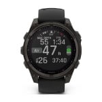 Умные часы Garmin Fenix 8, Solar Sapphire, 47 мм, 1.3", Wi-Fi, темно-серый - фото 2