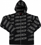 Supreme Repeat Zip Up Hooded Sweatshirt Black