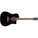 Акустическая гитара Fender CD-60SCE Dreadnought Acoustic Electric Guitar - Black - фото