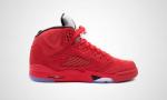 All red suede 5s hot sale