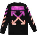 Футболка Off-White Marker Long-Sleeve Tee 'Black/Fuchsia', черный - фото 2