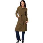 Куртка Belted Drape-Front Trench Avec Les Filles, цвет Mushroom - фото