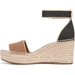 Сандалии Franco Sarto Clemens Jute Wrapped Espadrille Wedge Heel, цвет Tan/Black Fabric - фото 4