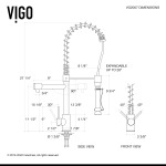 Кухонный смеситель Vigo Industries с вытяжным изливом - фото 10