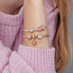 Браслет Pandora Moments Snake Chain, розовое золото - фото 5