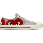 Кроссовки Converse Comme des Garçons PLAY x Jack Purcell Drizzle Red, серый - фото