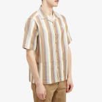 Рубашка Fred Perry Ombre Stripe Short Sleeve Vacation, светло-коричневый/мультиколор - фото 2