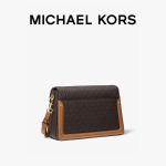 Сумка-конверт Michael Kors Jessie женская, темно-синий / голубой / белый - фото 4