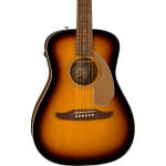 Акустическая гитара Fender Malibu Player Parlor Acoustic-Electric Guitar, Solid Spruce Top, Sunburst - фото