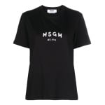 MSGM футболка с логотипом, черный - фото