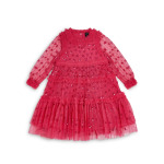 NEEDLE & THREAD KIDS платье Sequin Kisses из тюля, розовый - фото