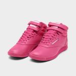 Hot pink reebok cheap freestyle hi