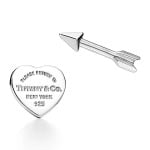 Серьги Tiffany & Co. Return to Tiffany Lovestruck Heart Tag & Arrow, серебро - фото