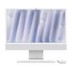 Моноблок Apple iMac 24'' М4 (2024), 10 CPU/10 GPU, 24 ГБ/256 ГБ, Standard glass, Silver, английская клавиатура - фото