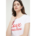 Хлопковая футболка Love Moschino, белый - фото 4