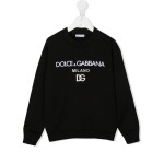 Dolce & Gabbana джемпер с вышитым логотипом, черный - фото