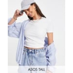 Топ в рубчик ASOS DESIGN Tall, белый - фото