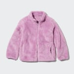 Детская флисовая куртка  Uniqlo Toddler Fluffy Zipped, пурпурный - фото