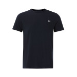 Футболка с круглым вырезом Fred Perry Ringer, темно-синяя - фото 4