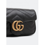 Сумка кросс-боди GUCCI GG Marmont super mini, черный - фото 4