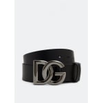 Ремень DOLCE&GABBANA Crossover DG leather belt, черный - фото