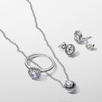 Серьги Pandora Sparkling Round Halo, серебро - фото 4