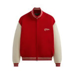 Свитер Kith Wyona Full Zip Varsity 'Fame', красный - фото