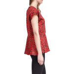 Топ Michael Kors Wildcat Asymmetrical Hank Hem Top, цвет Crimson - фото