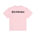 Хлопковая футболка с логотипом Balenciaga Kids, розовый - фото 3