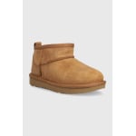 Детские зимние сапоги UGG T CLASSIC ULTRA MINI, бежевый - фото 3