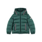 Moncler Enfant пуховик Merary с аппликацией-логотипом, зеленый - фото