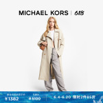 Ветровка льняная женская Michael Kors на шнуровке, серый - фото