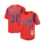 Сетчатая тренировочная майка Big Boys Mike Piazza Orange New York Mets Cooperstown Collection Mitchell & Ness - фото 4