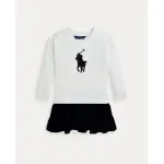 Платье для девочки с вельветовой юбкой и пони спереди Polo Ralph Lauren, белый - фото 5