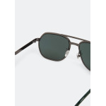 Солнечные очки GUCCI Navigator frame sunglasses, серый - фото 4