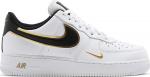 Nike air force 1 white with gold best sale swoosh
