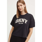 Хлопковая футболка Dkny, черный - фото