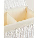 Корзина для белья Zara Home Two Compartments, белый/экрю - фото 3