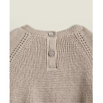 Детский свитер Zara Home Mini Waffle-knit, серовато-коричневый - фото 4