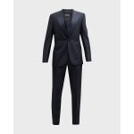 Мужской смокинг из шерсти и шелка ZEGNA, цвет Navy Solid - фото 10