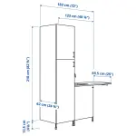 Комбинация шкафа для постирочной и ванной комнаты, имитация белого дуба, 183х63,5х222,5 см, смеситель GLYPEN ENHET IKEA - фото 3