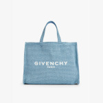 Сумка-Тоут G-Tote среднего размера из рафии с вышитым логотипом Givenchy, синий - фото