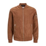 Куртка Jack & Jones Rocky Faux Suede Bomber, коричневый - фото 3