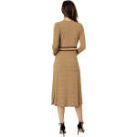 Платье Michael Kors Petite Faux Wrap Border Print Midi, цвет Marigold - фото