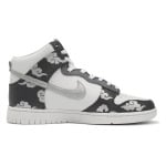 Кроссовки Nike Dunk Skateboarding Shoes Men High-top Silver, черный/серебряный - фото 2